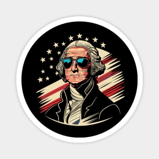 George Washington Funny July 4th American Flag Magnet